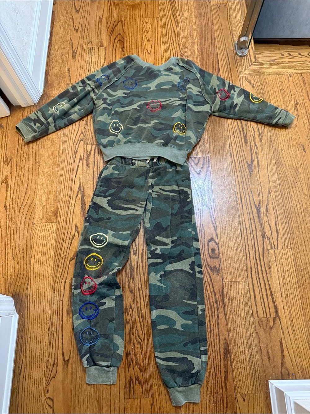 Vintage Havana Kids Camo Jogger Pants - Green Camouflage